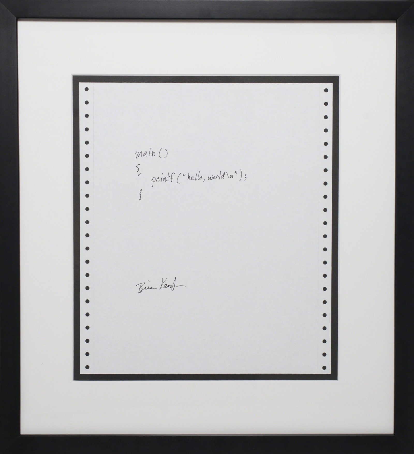 Hello, World! — Brian Kernighan, 1978